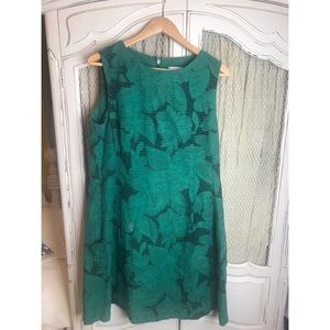 Green fit and flat dress